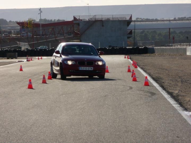  Driving test with cones 